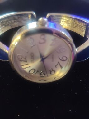 Silver Tone Women's Bracelet Watch Studio Cuff